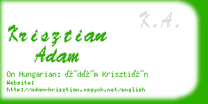 krisztian adam business card